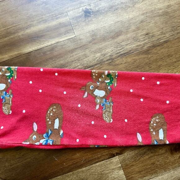 Mini Boden Red Navy Printed Deer Woodland Polka Dot Long Sleeve Tunic Knit Top - Picture 6 of 8